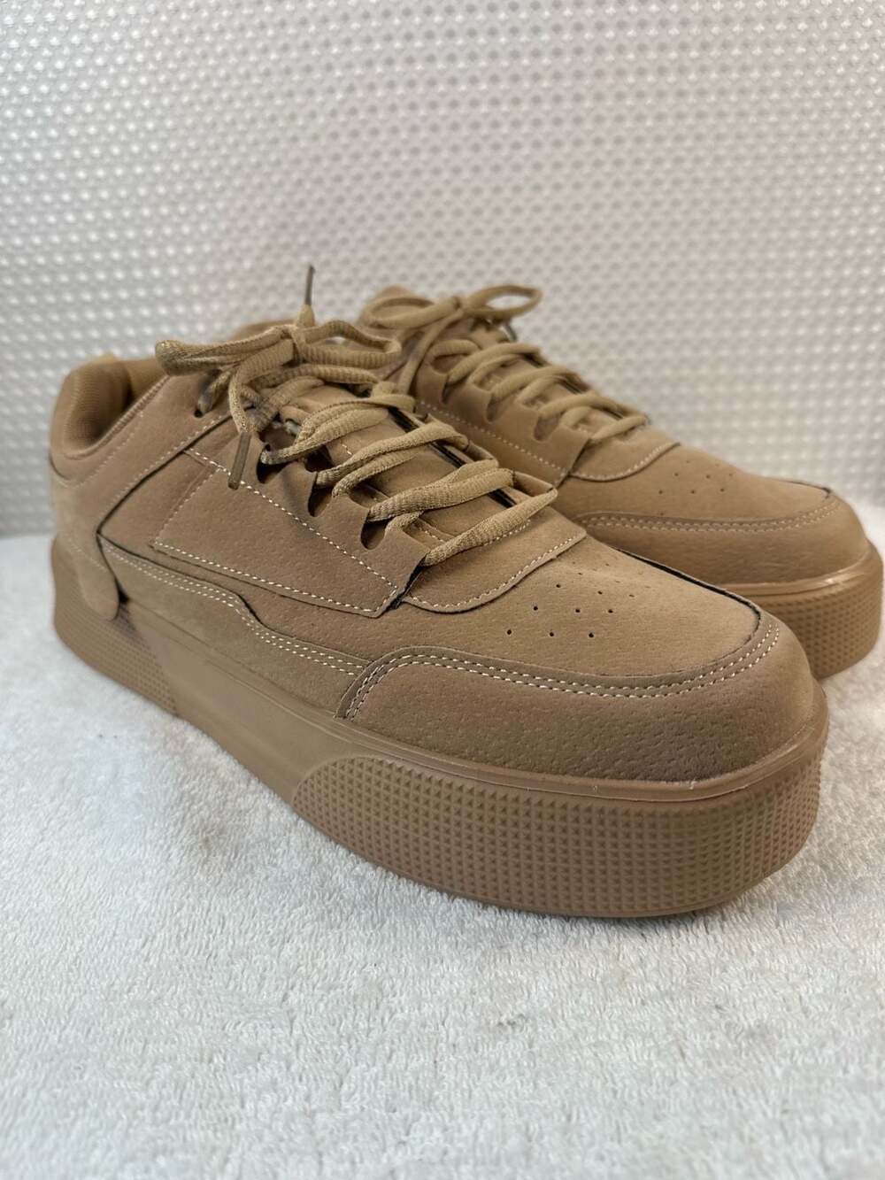 SHEIN Minimalist Solid Color Patchwork Platform Skate Shoes